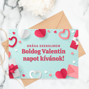 Boldog Valentin napot! üdvözlőkártya