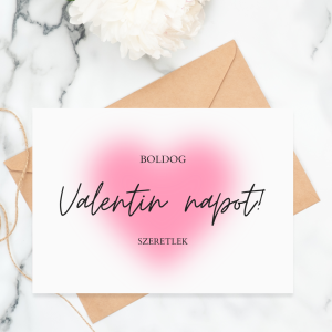 Boldog Valentin napot üdvözlőkártya