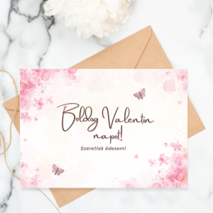 Boldog Valentin napot üdvözlőkártya