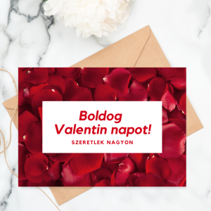 Boldog Valentin napot üdvözlőkártya