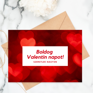 Boldog Valentin napot! üdvözlőkártya