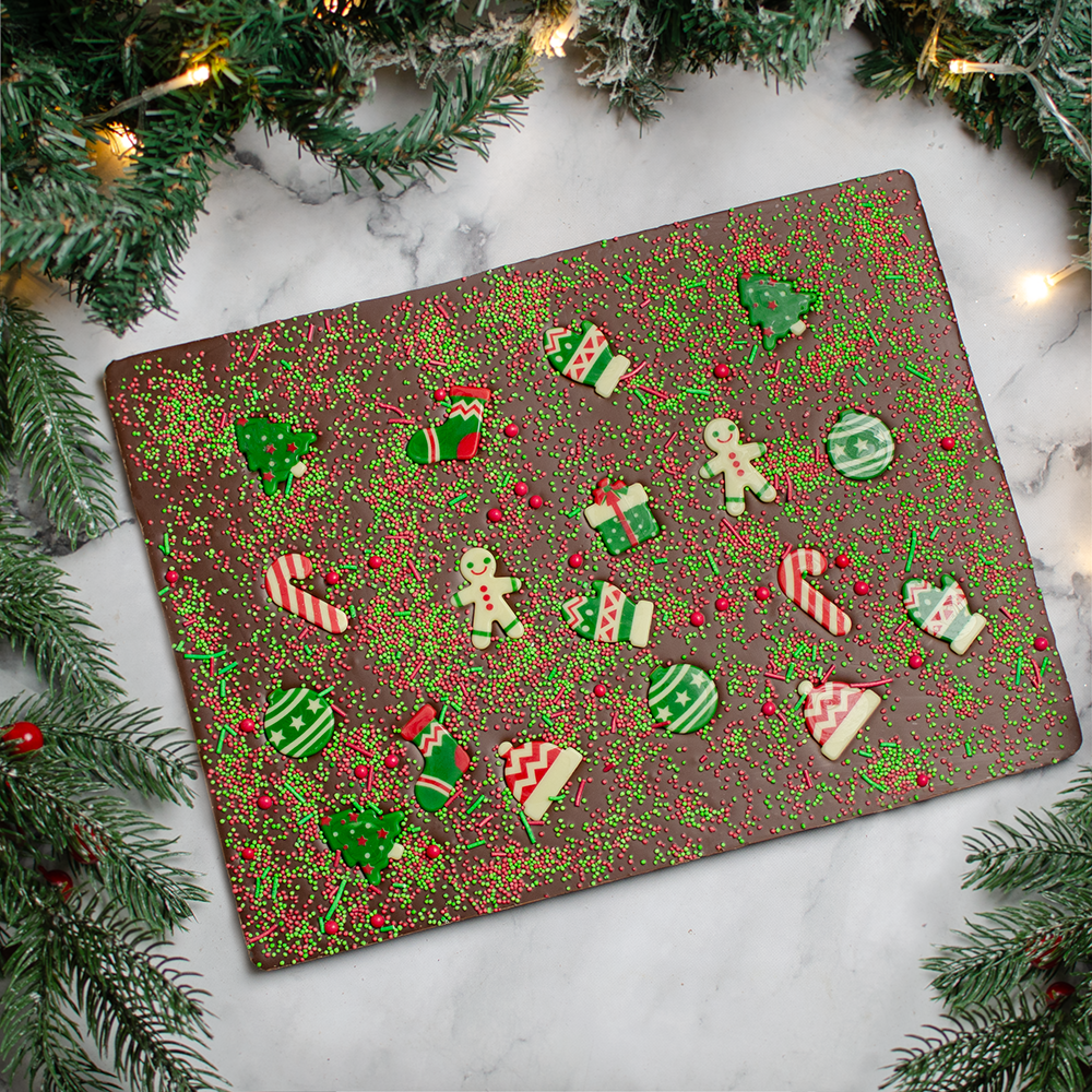 Karácsonyi Óriás Táblás Csokoládé 1 kg karácsonyi díszdobozban