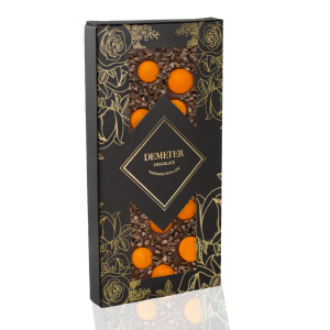 Tejcsokoládé kakaóbabtörettel és narancsos csoki pasztillával